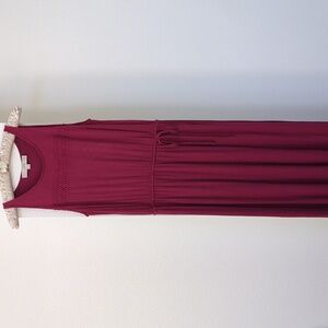 LOFT Pomegranate Crochet sleeveless maxi, SP